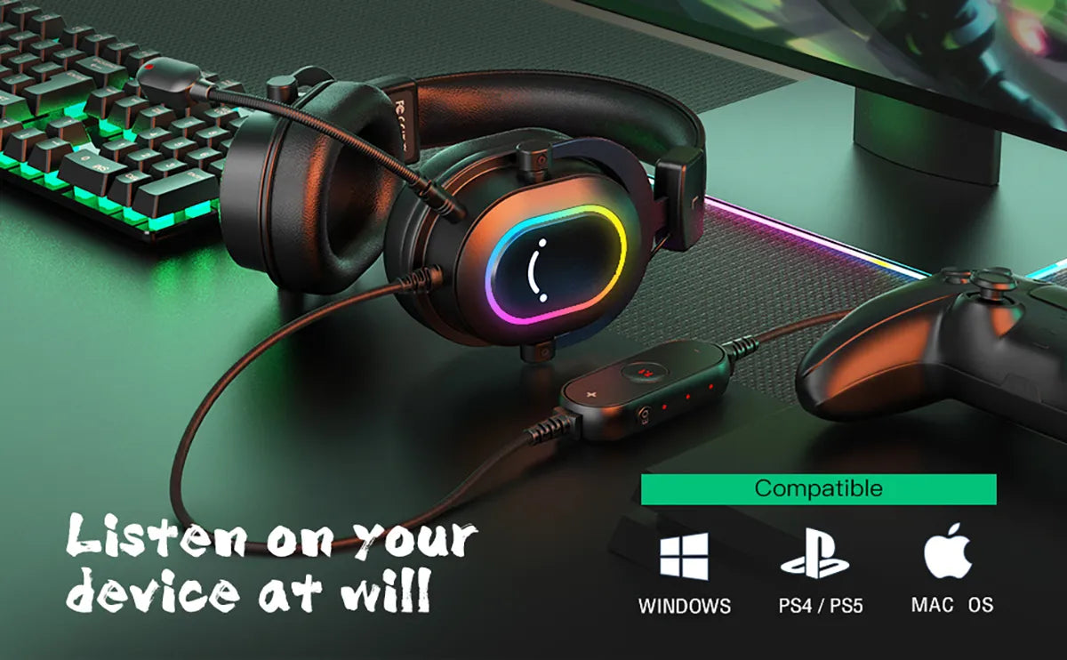 RGB gaming headset